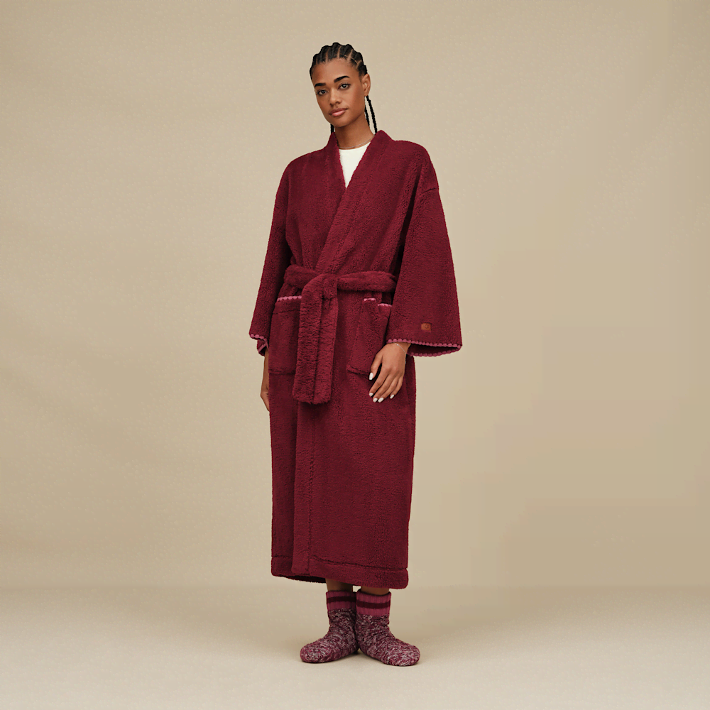 Women's Plush Fleece Full-Length Robe - Cream