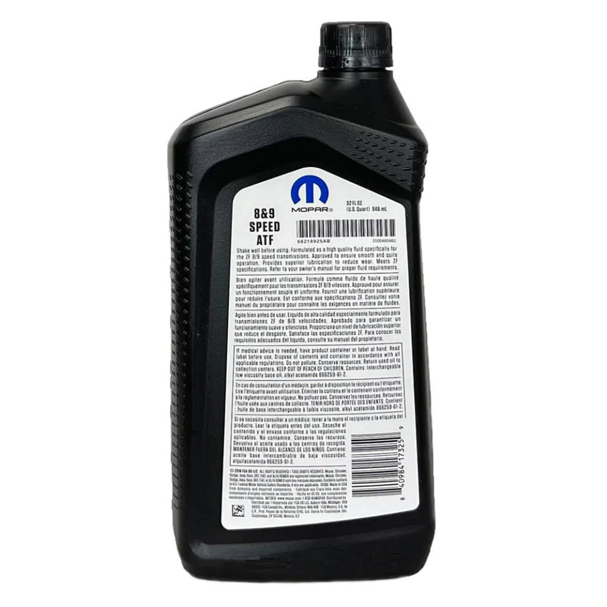 Mopar Chrysler Dodge Jeep Ram 8 and 9 Speed Automatic Transmission Fluid New Case of 6