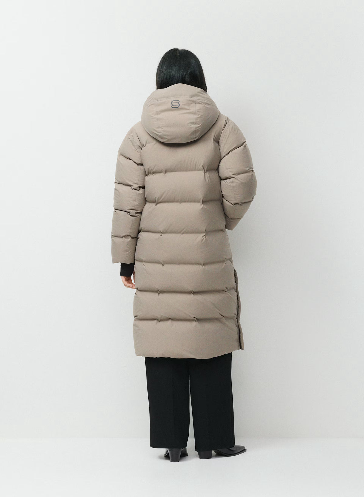 Waterproof Long Down Puffer Coat - Gray