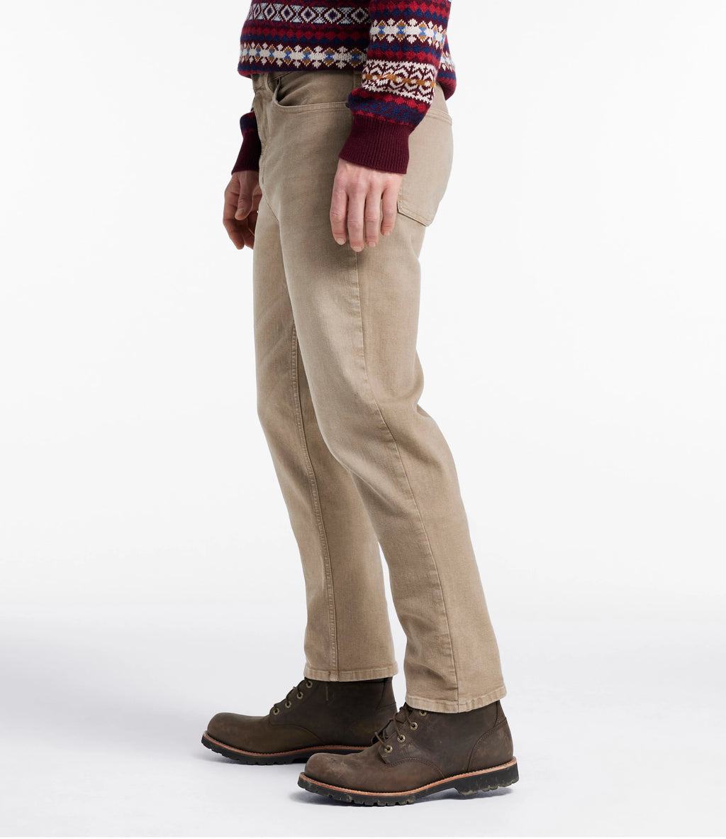 Men's Stretch Straight-Leg Jeans - Tan