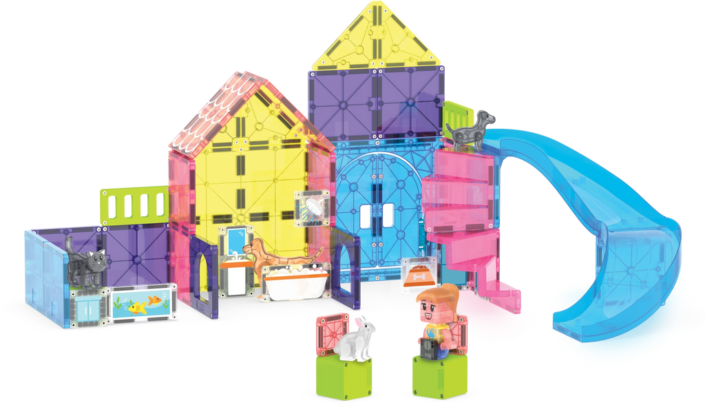 50-Piece Pet House Magnetic Building Set