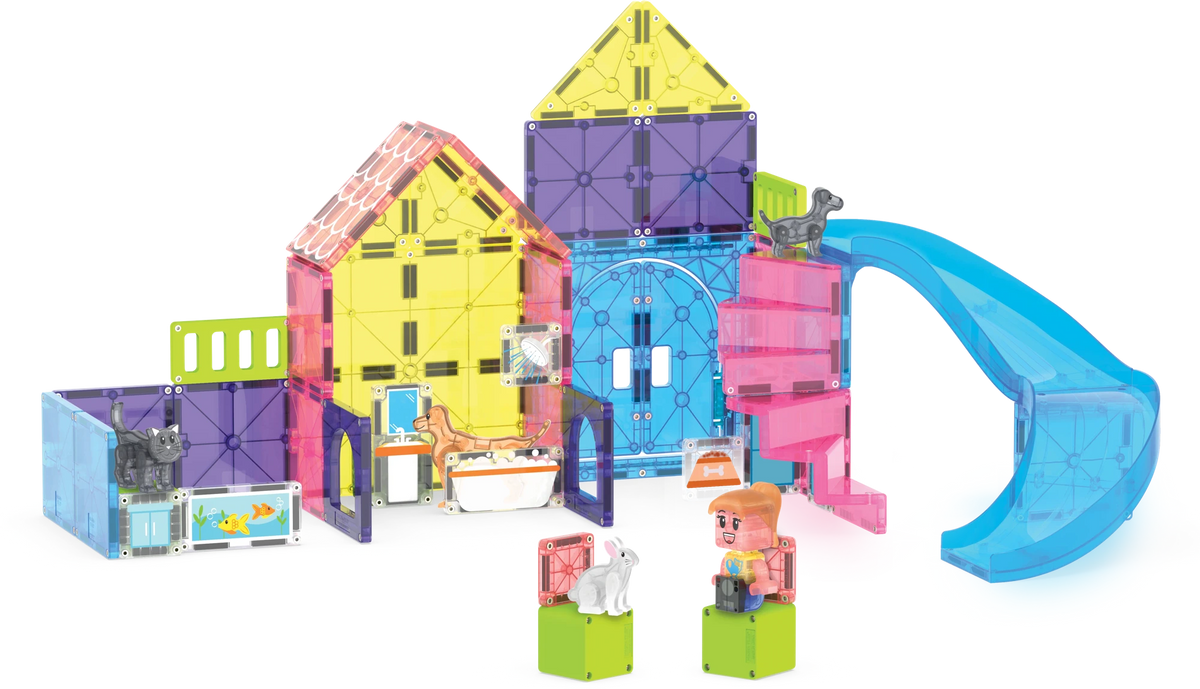 50-Piece Pet House Magnetic Building Set