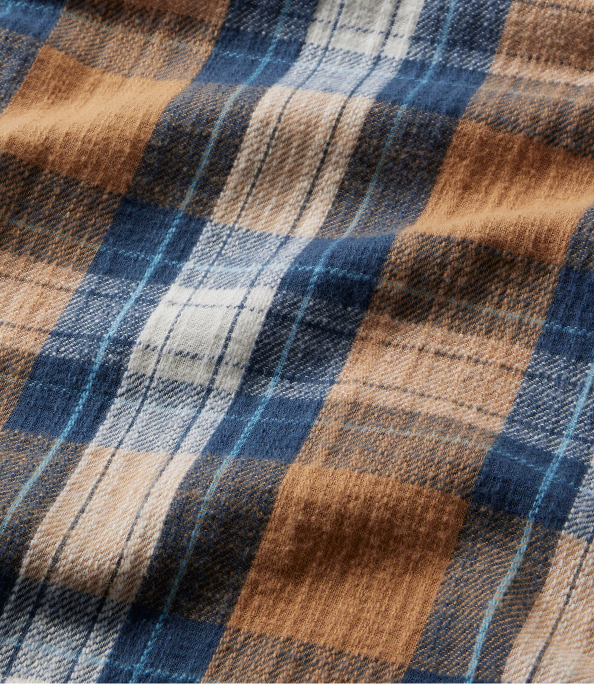 Men's Hooded Flannel Shirt Jacket - Tan Plaid