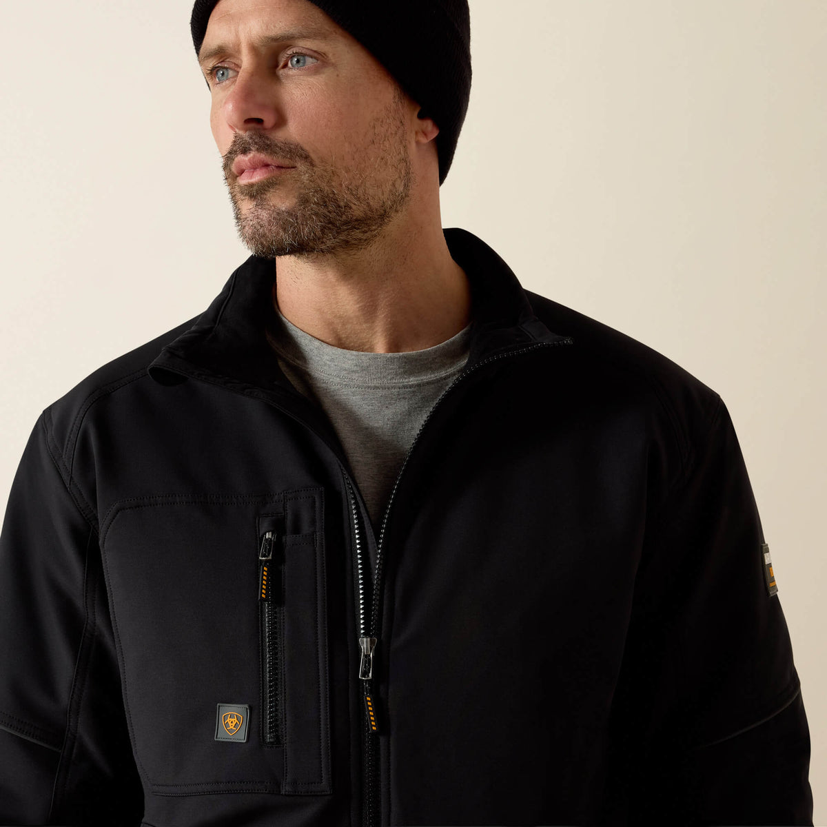 Men's Insulated Water-Repellent Work Jacket - Grey