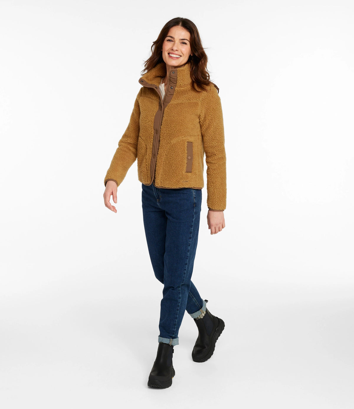 Women's Sherpa Fleece Jacket - Teal