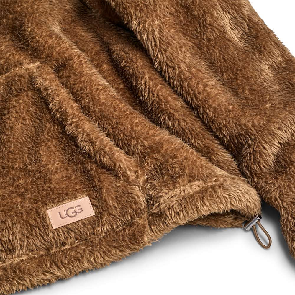 Women's Oversized Fleece Hoodie - Coffee Grounds