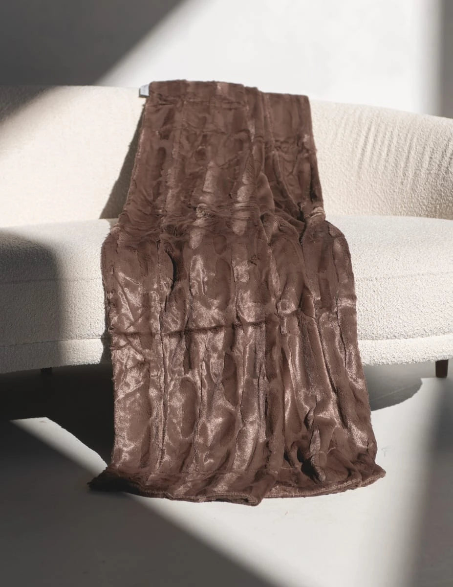 Plush Blanket - Espresso Brown