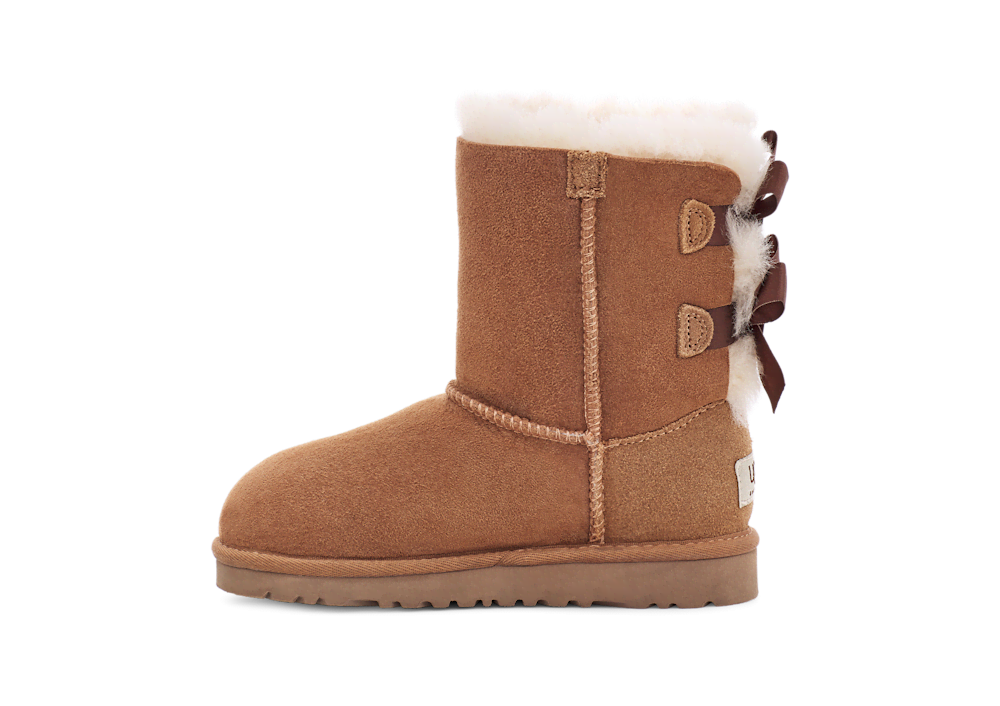 Kids' Sheepskin Bow Boot - Brown