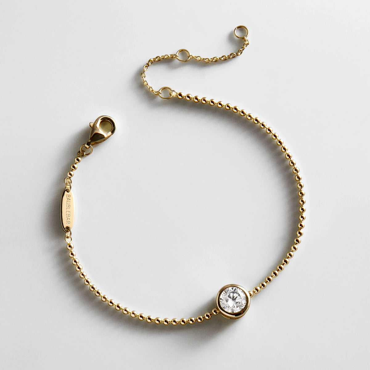 Gold-Plated Round Crystal Bracelet