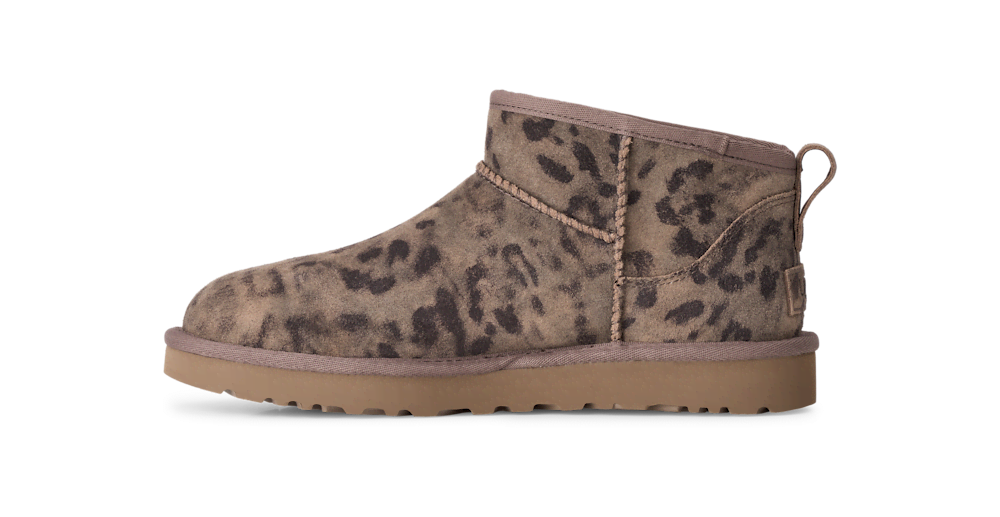 Women's Suede Mini Boot - Cheetah Print