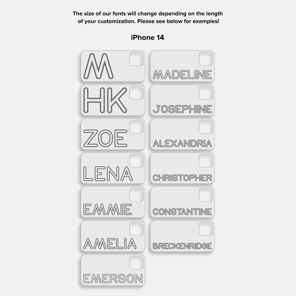 Custom Raised Letter Phone Case - Blue Yellow