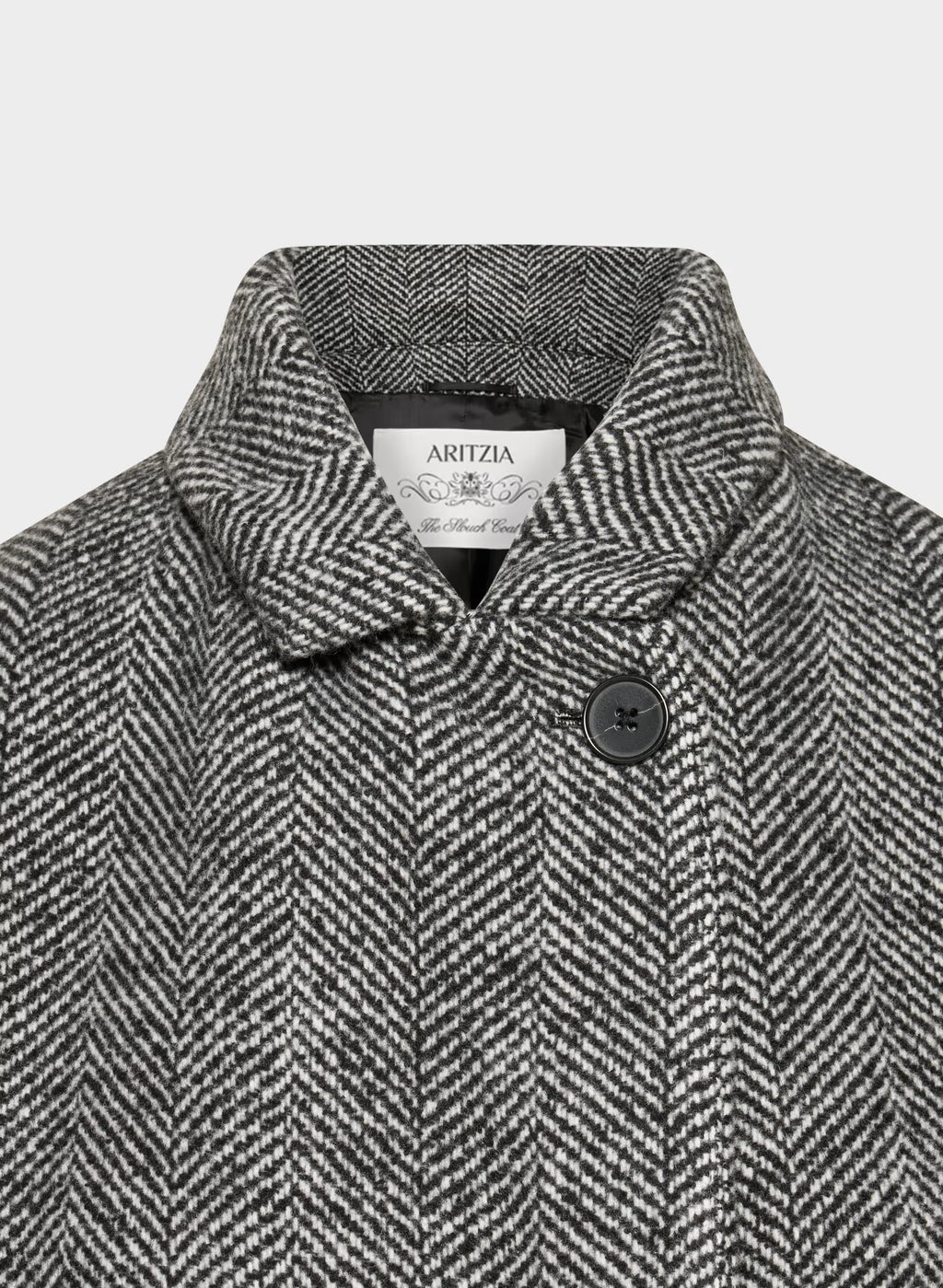 Double-Breasted Wool Cashmere Coat - Herringbone