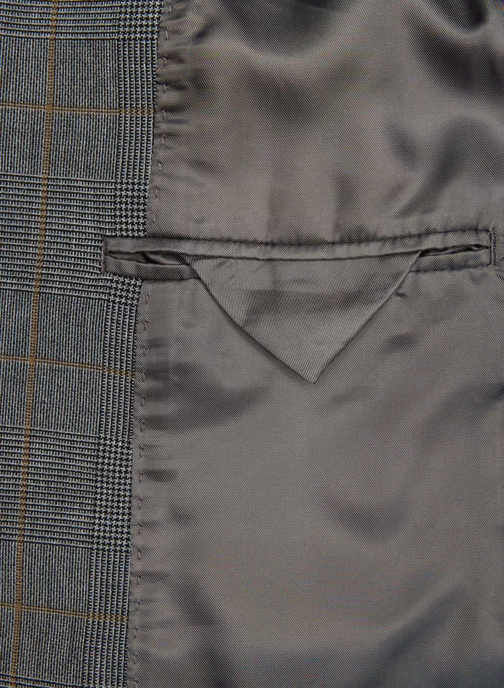 Single-Breasted Stretch Blazer - Check