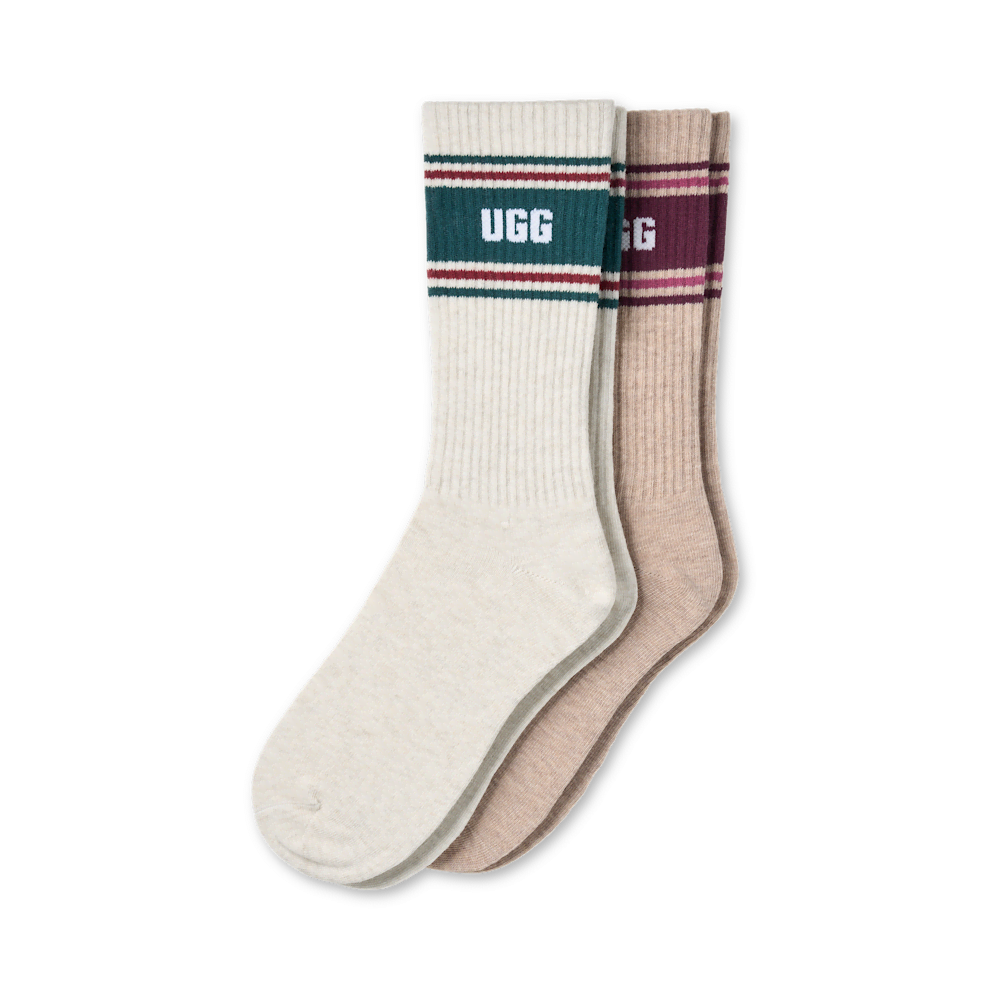 Women's Striped Crew Socks - 2 Pack