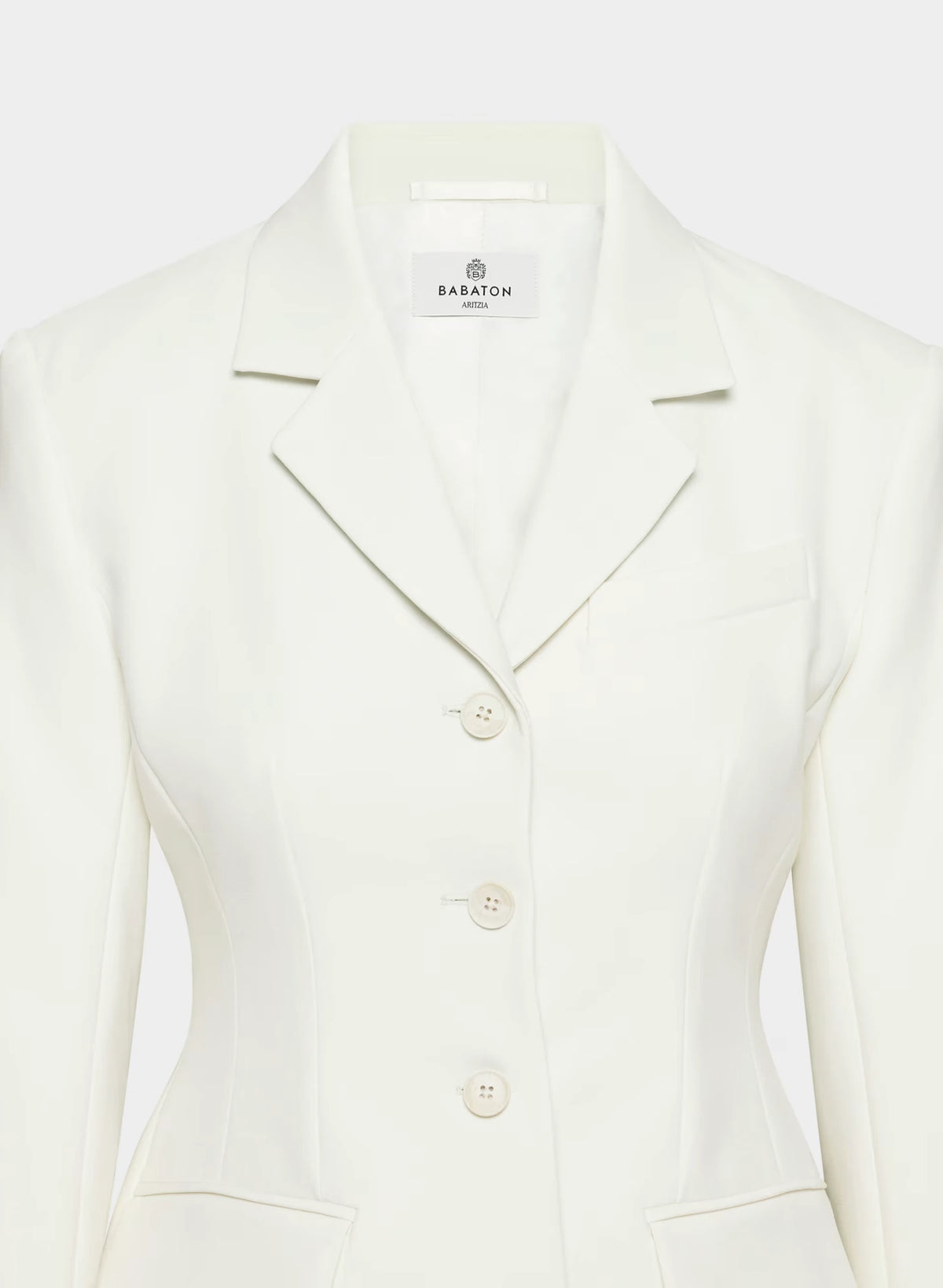 Single-Breasted Stretch Blazer - Brown Check