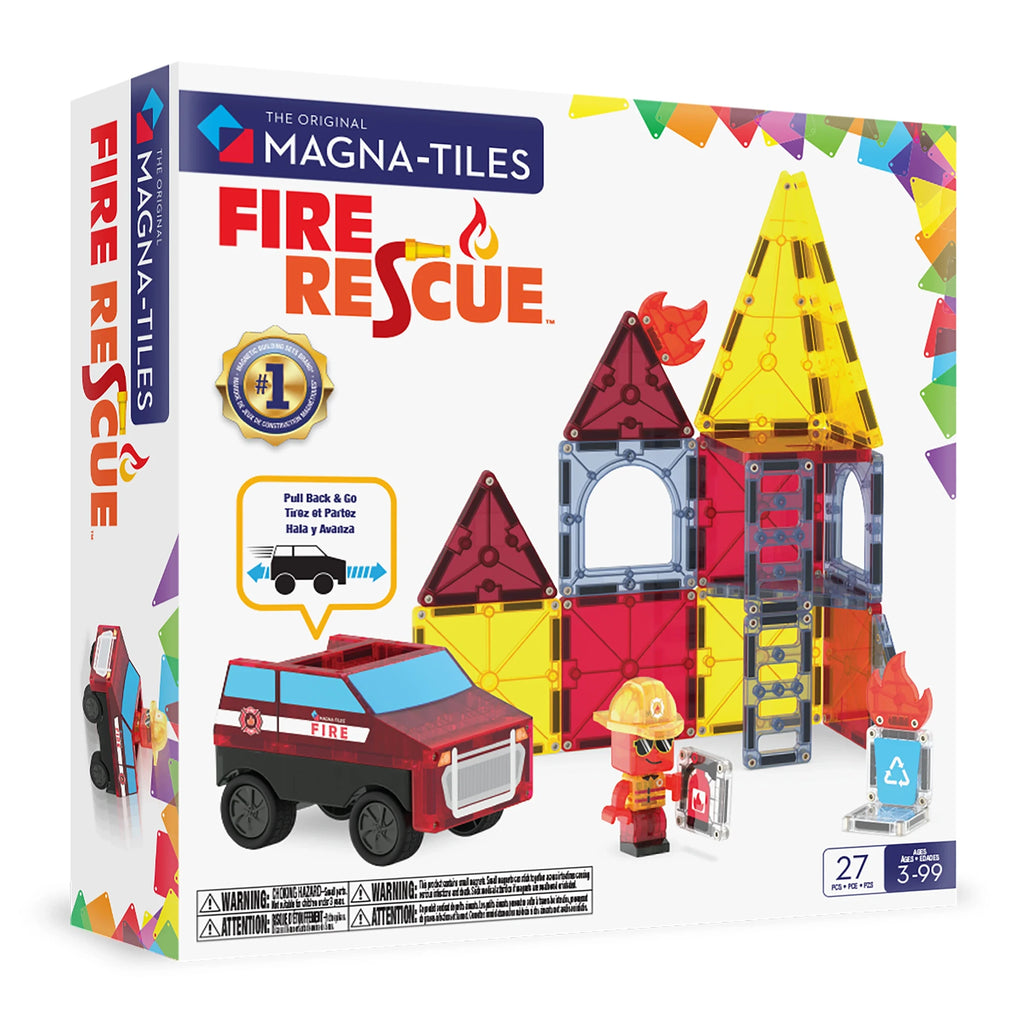 Fire Rescue Magnetic Building Set - 27 Pieces