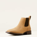 Men's Suede Wide Square Toe Chelsea Boots - Navy