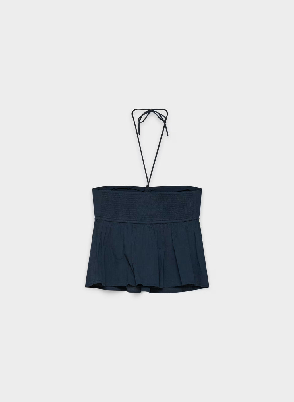 Cotton Halter Top - Navy