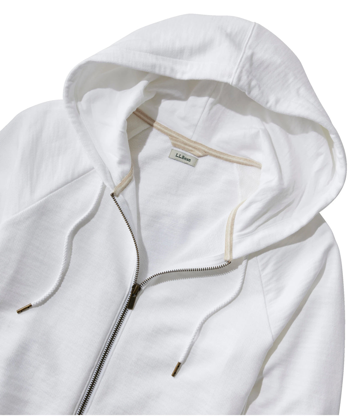 Women's French Terry Full-Zip Hoodie - White