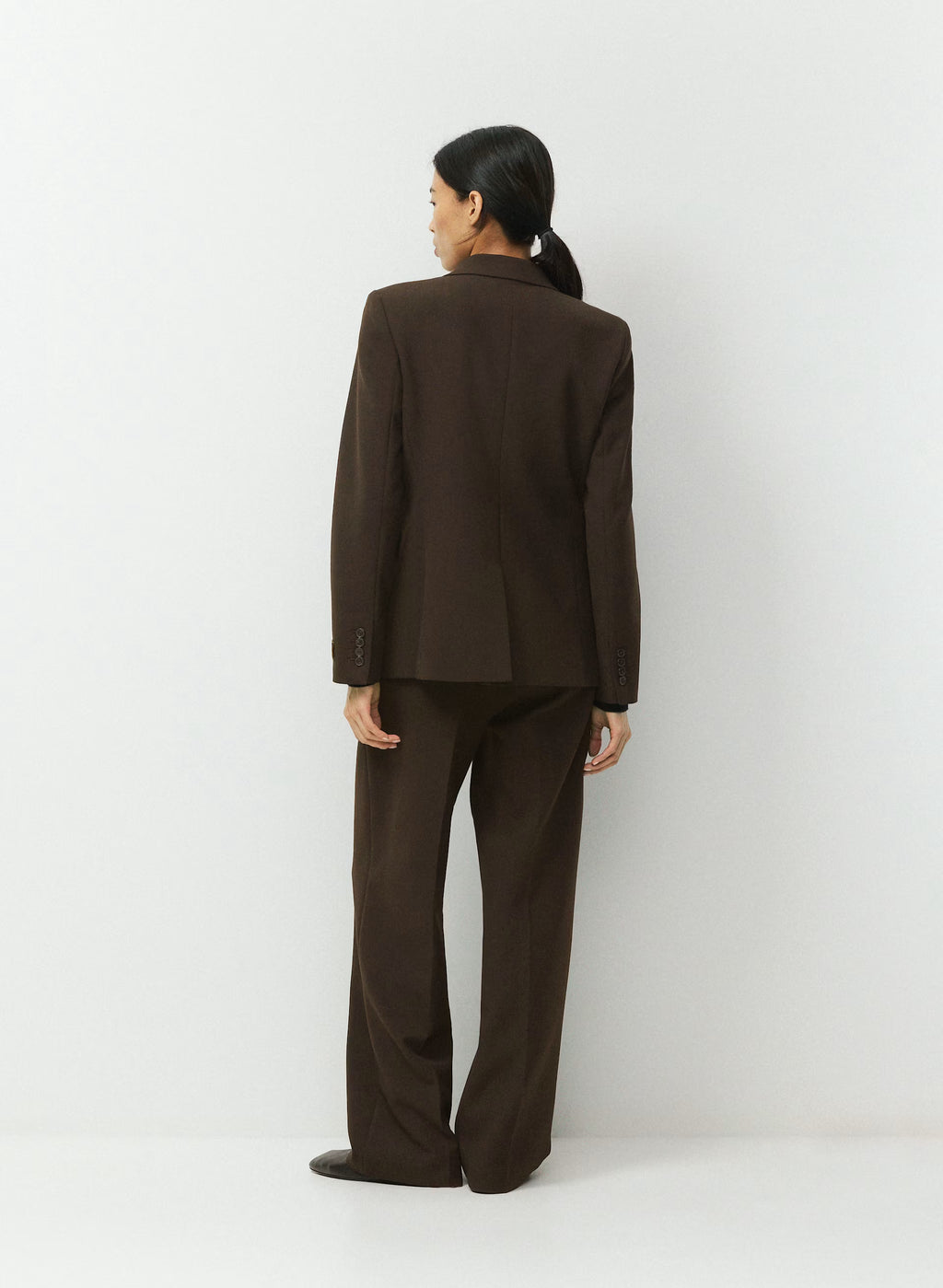 Single-Breasted Stretch Blazer - Check
