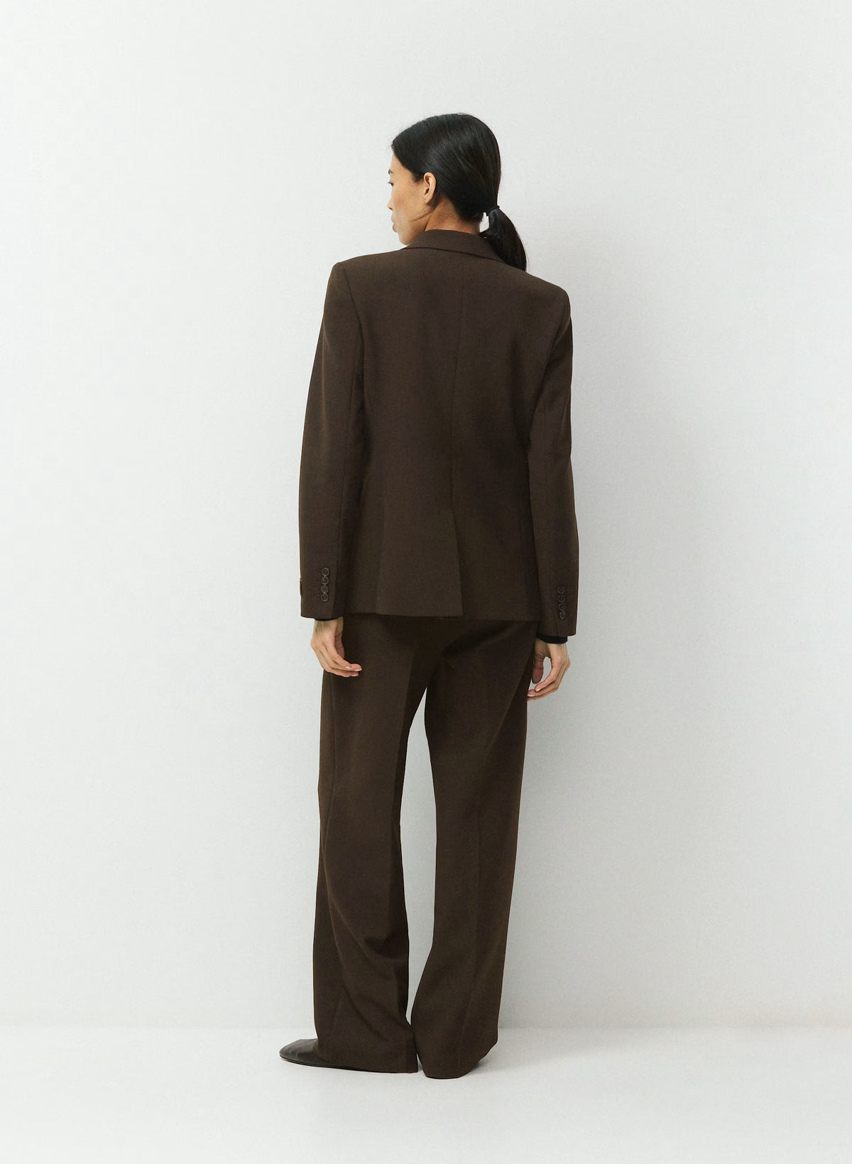 Single-Breasted Stretch Blazer - Check