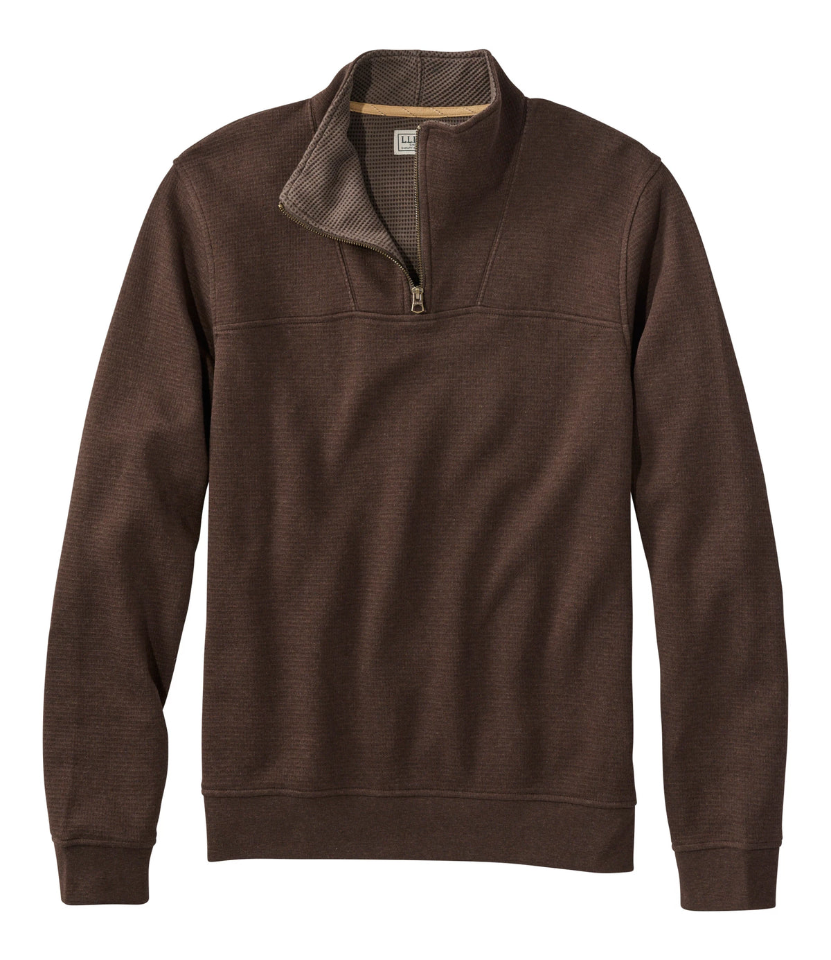 Men's Waffle Knit Quarter-Zip Sweatshirt - Blue