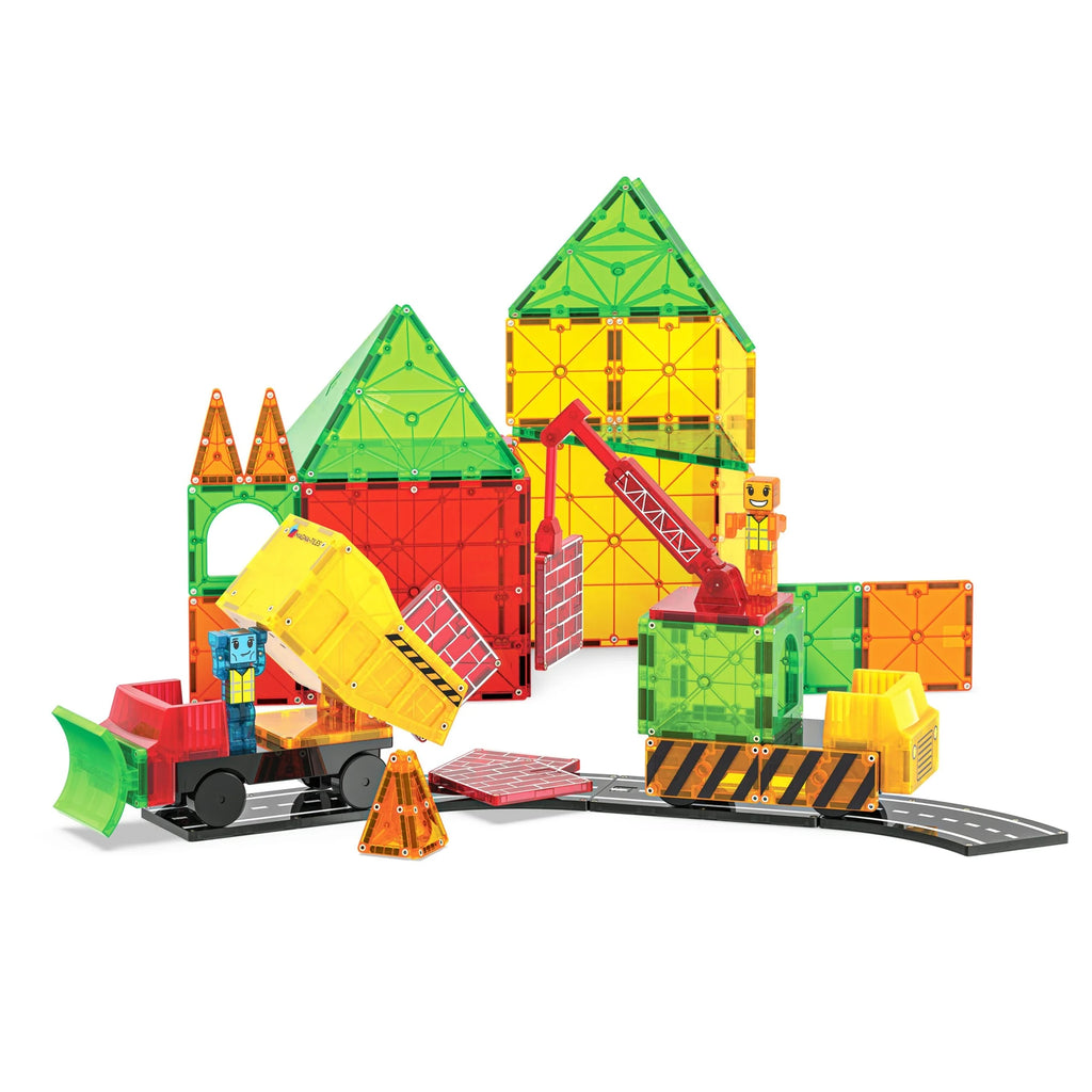 Construction Magnetic Building Set - 50 Pieces