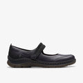 Women's Leather Mary Jane Flat - Black