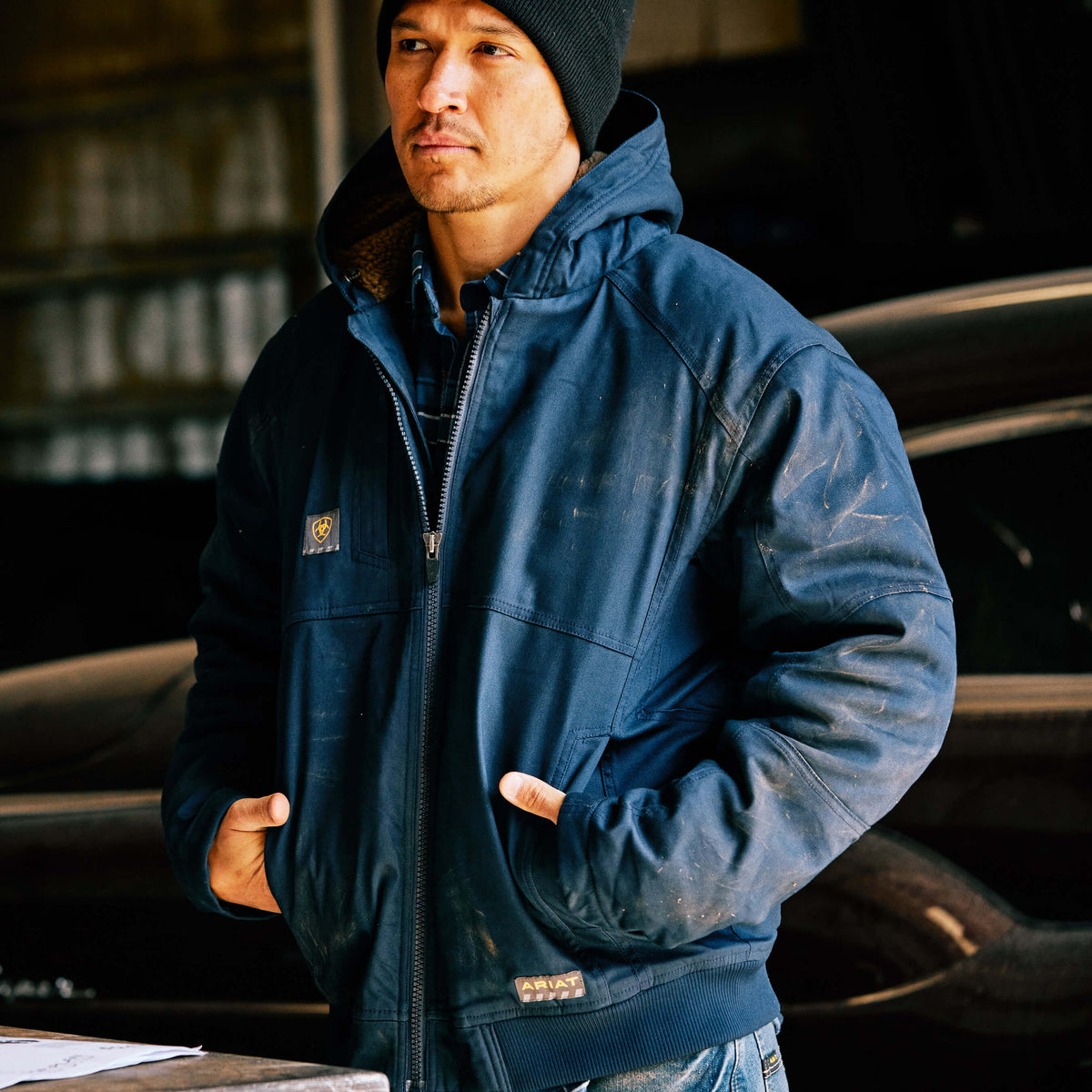 Men's Water-Repellent Sherpa-Lined Work Jacket