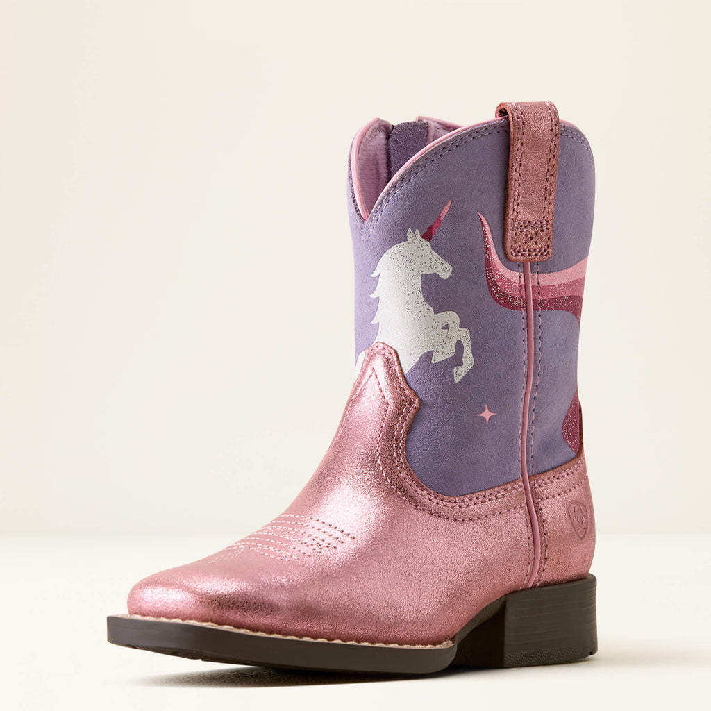 Kids' Sparkle Unicorn Western Boots - Pink