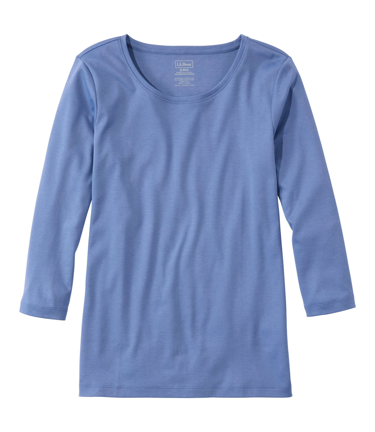 Women's Pima Cotton Jewel Neck T-Shirt - Black