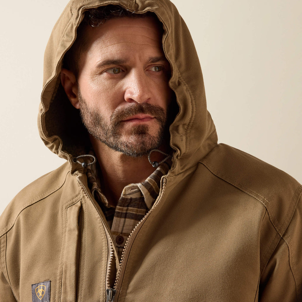 Men's Water-Repellent Sherpa-Lined Work Jacket