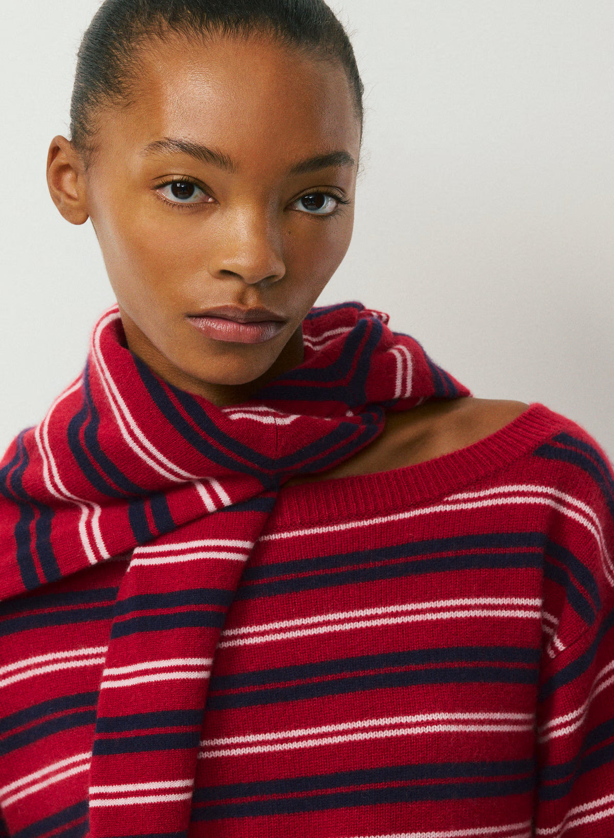 Cashmere Boatneck Sweater - Heather Gray