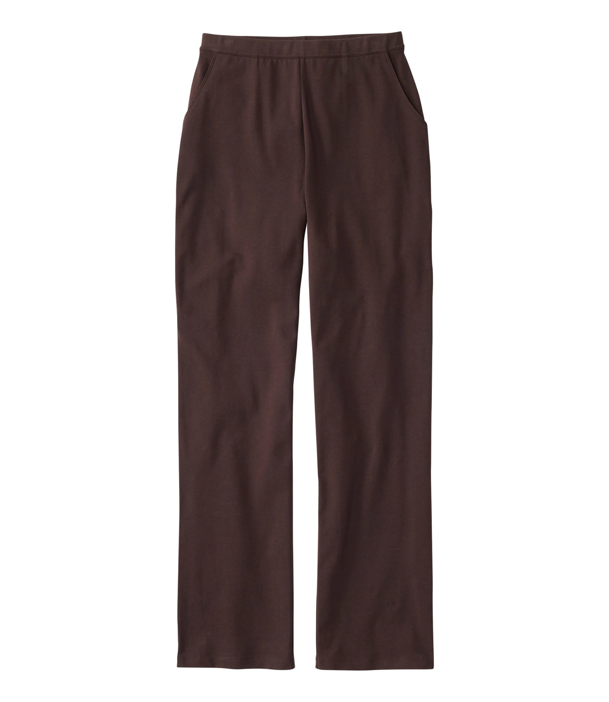 Women's High-Rise Straight-Leg Knit Pants - Black