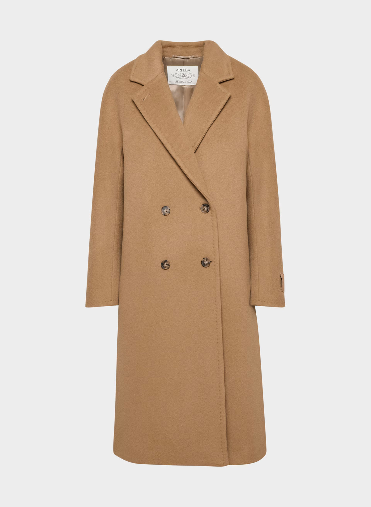 Double-Breasted Wool Cashmere Coat - Herringbone
