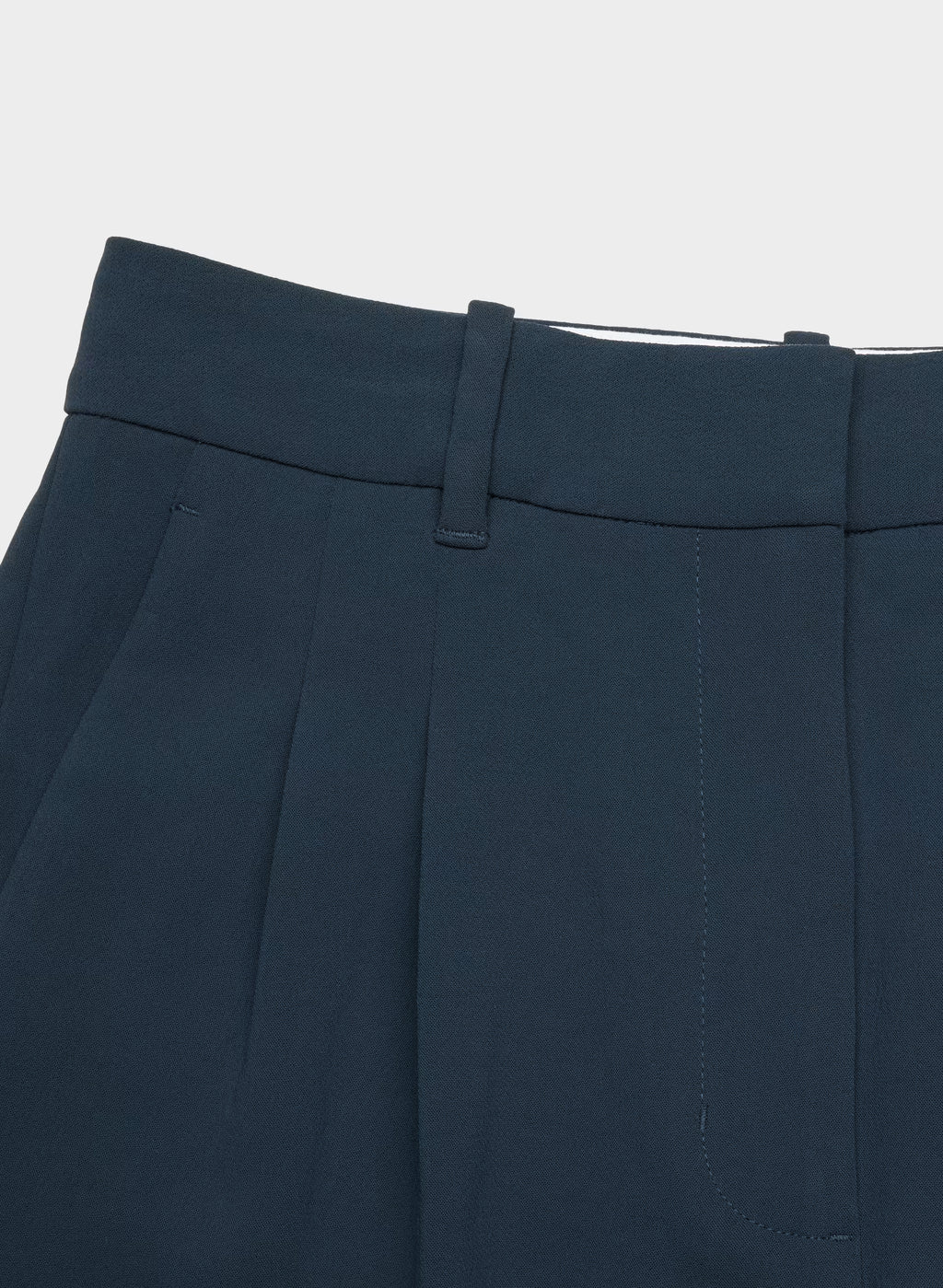 High-Rise Wide-Leg Crepe Trousers - Sand