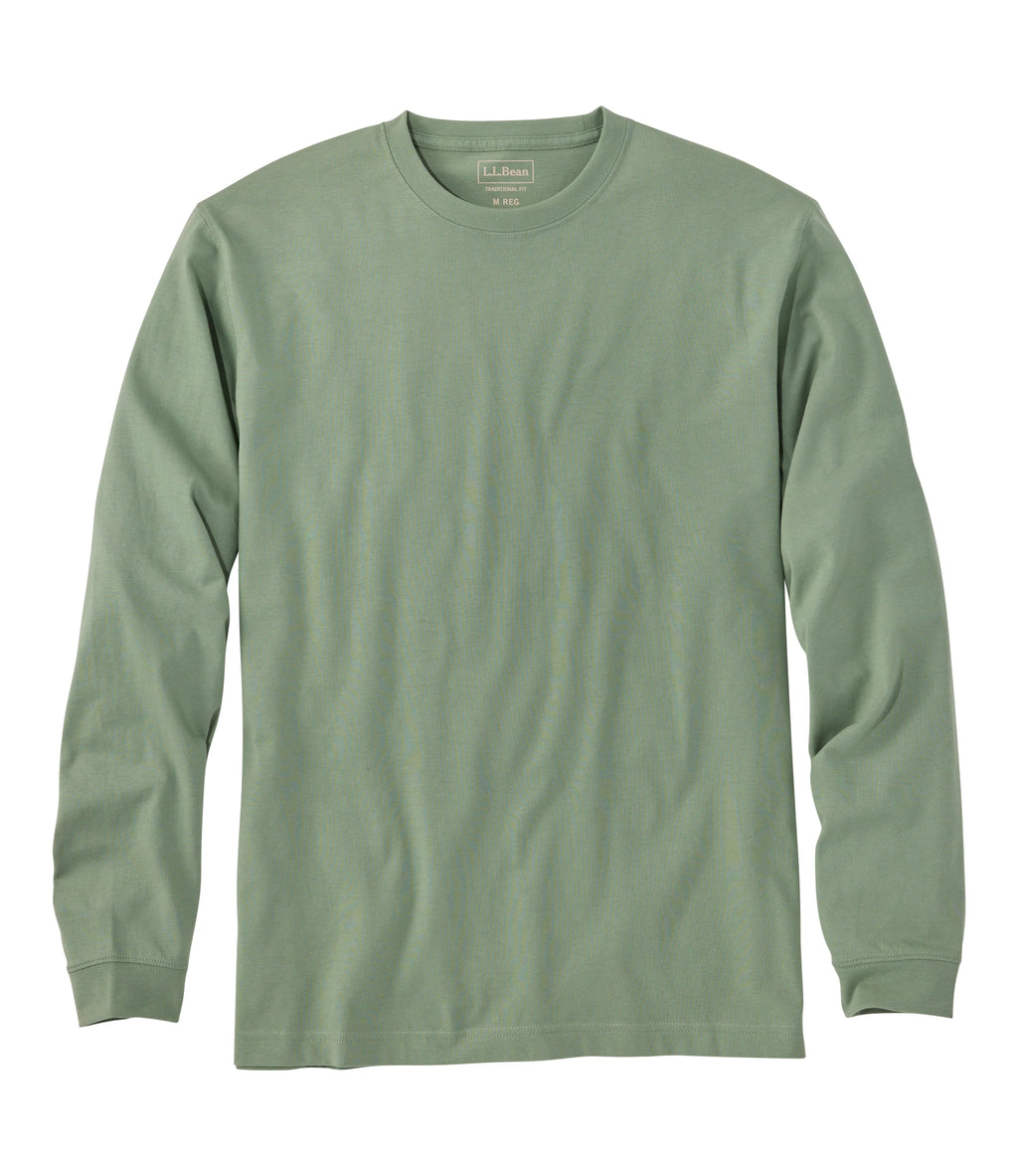 Men's Long-Sleeve Cotton Crewneck T-Shirt - Black