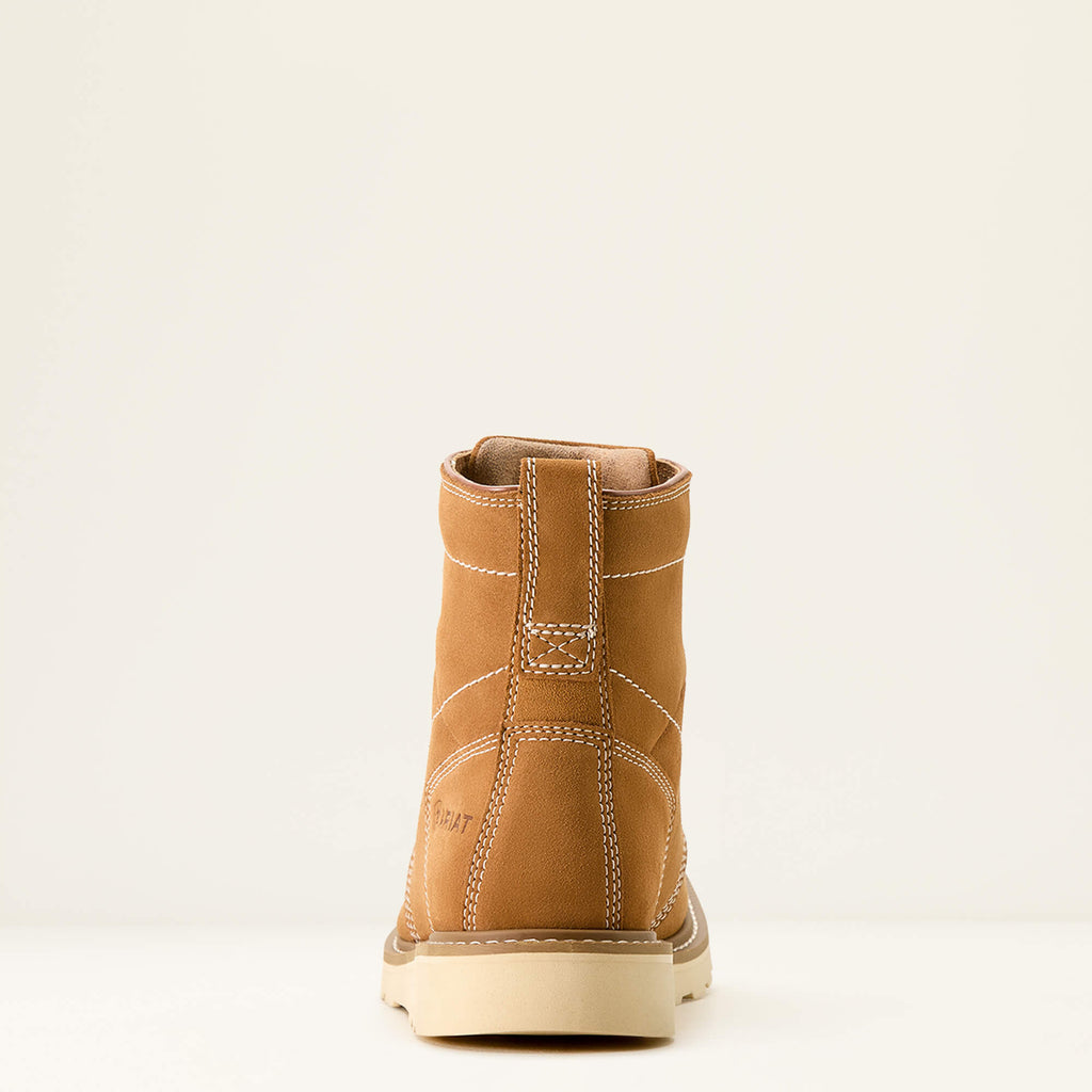 Men's Leather Lace-Up Work Boots - Tan