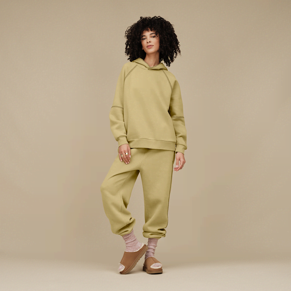 Women's Rib Knit Slouchy Crew Socks - Sand