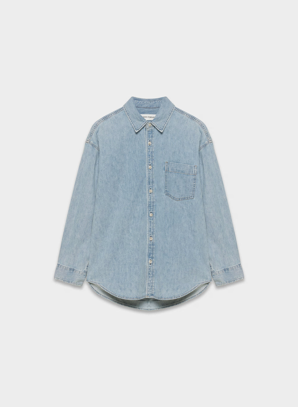Oversized Hemp Blend Denim Shirt - Indigo