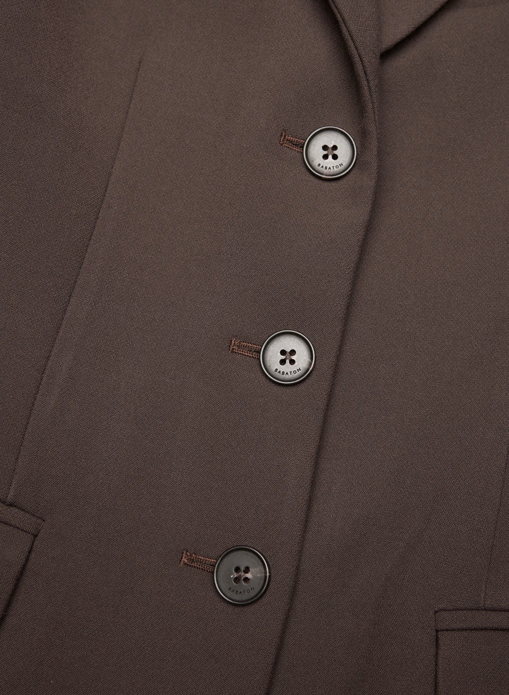 Single-Breasted Stretch Blazer - Brown Check