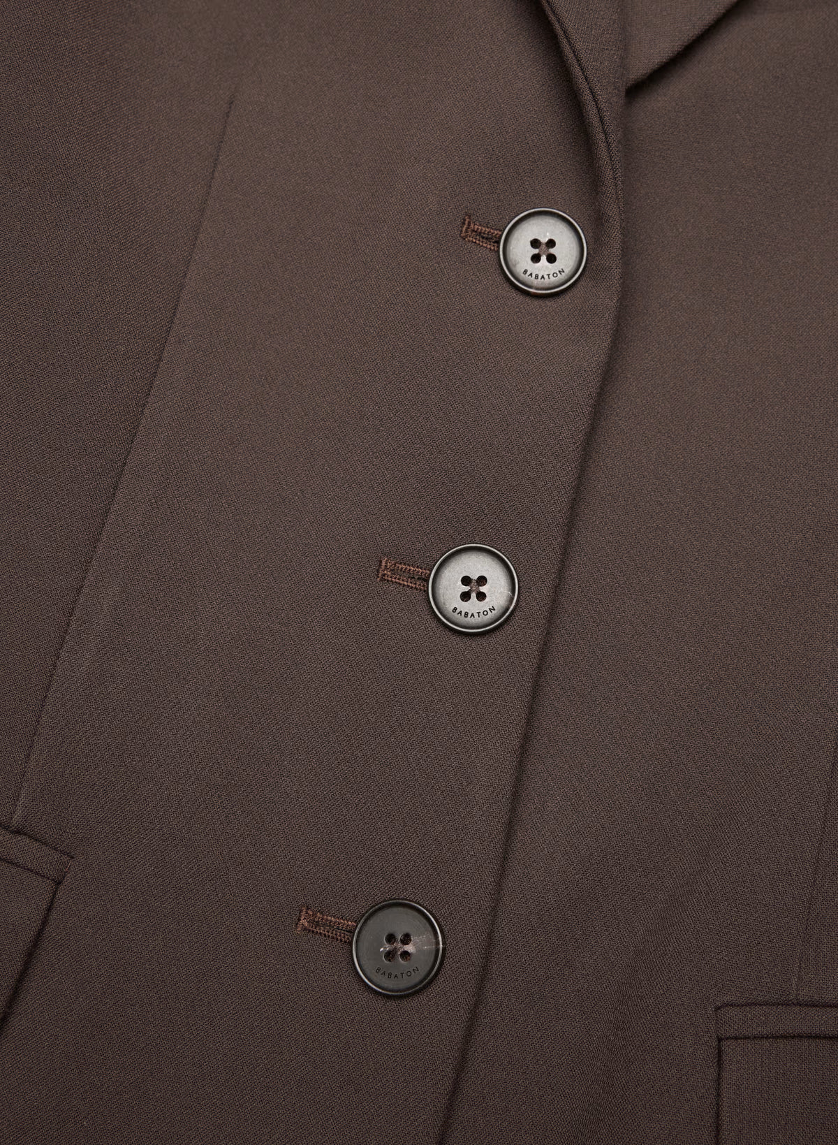 Single-Breasted Stretch Blazer - Brown Check