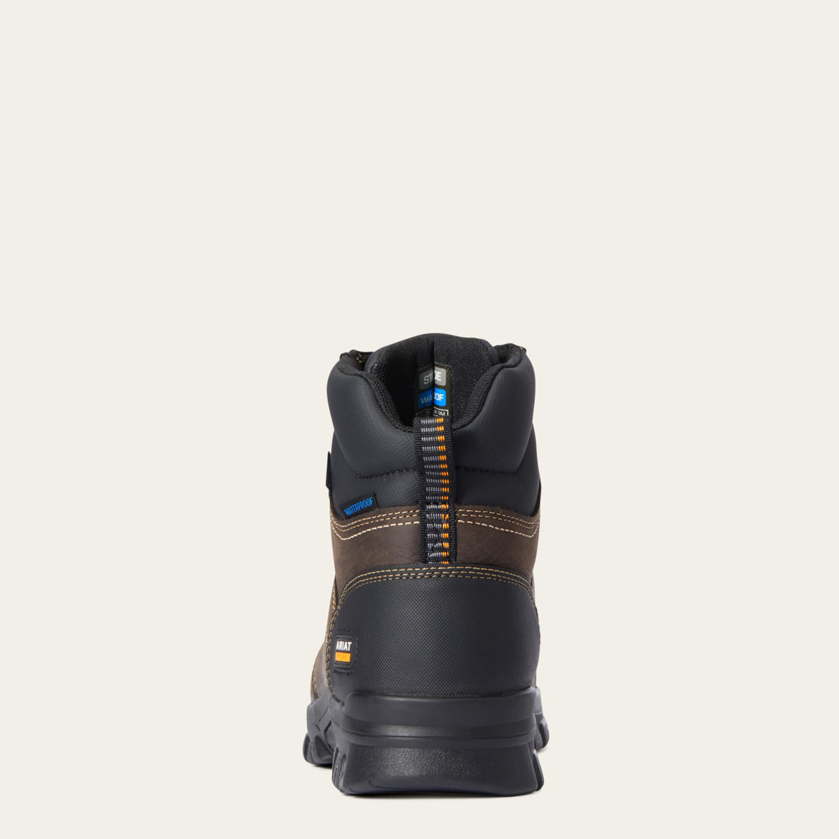 Men's Waterproof Steel Toe Work Boots - Brown