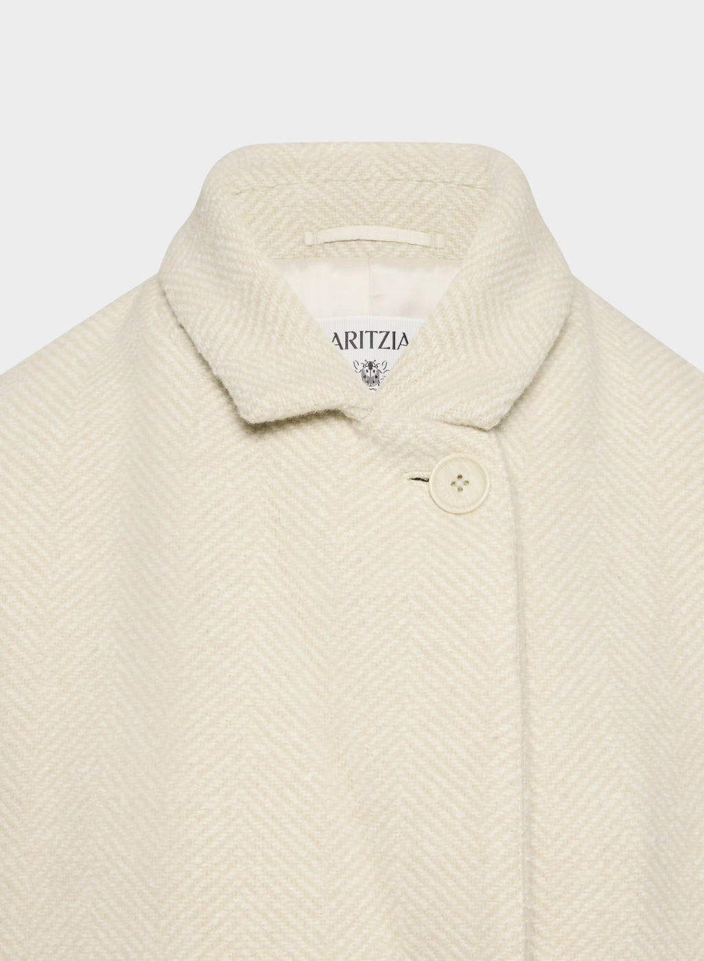 Double-Breasted Wool Cashmere Coat - Herringbone