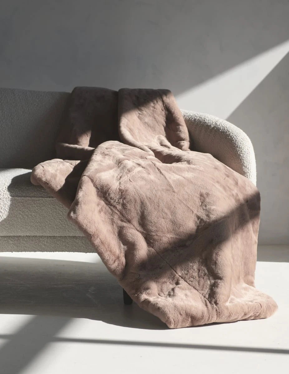 Silky Plush Baby Blanket - Brown