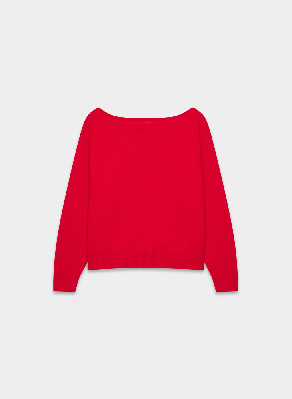 Cashmere Boatneck Sweater - Heather Gray