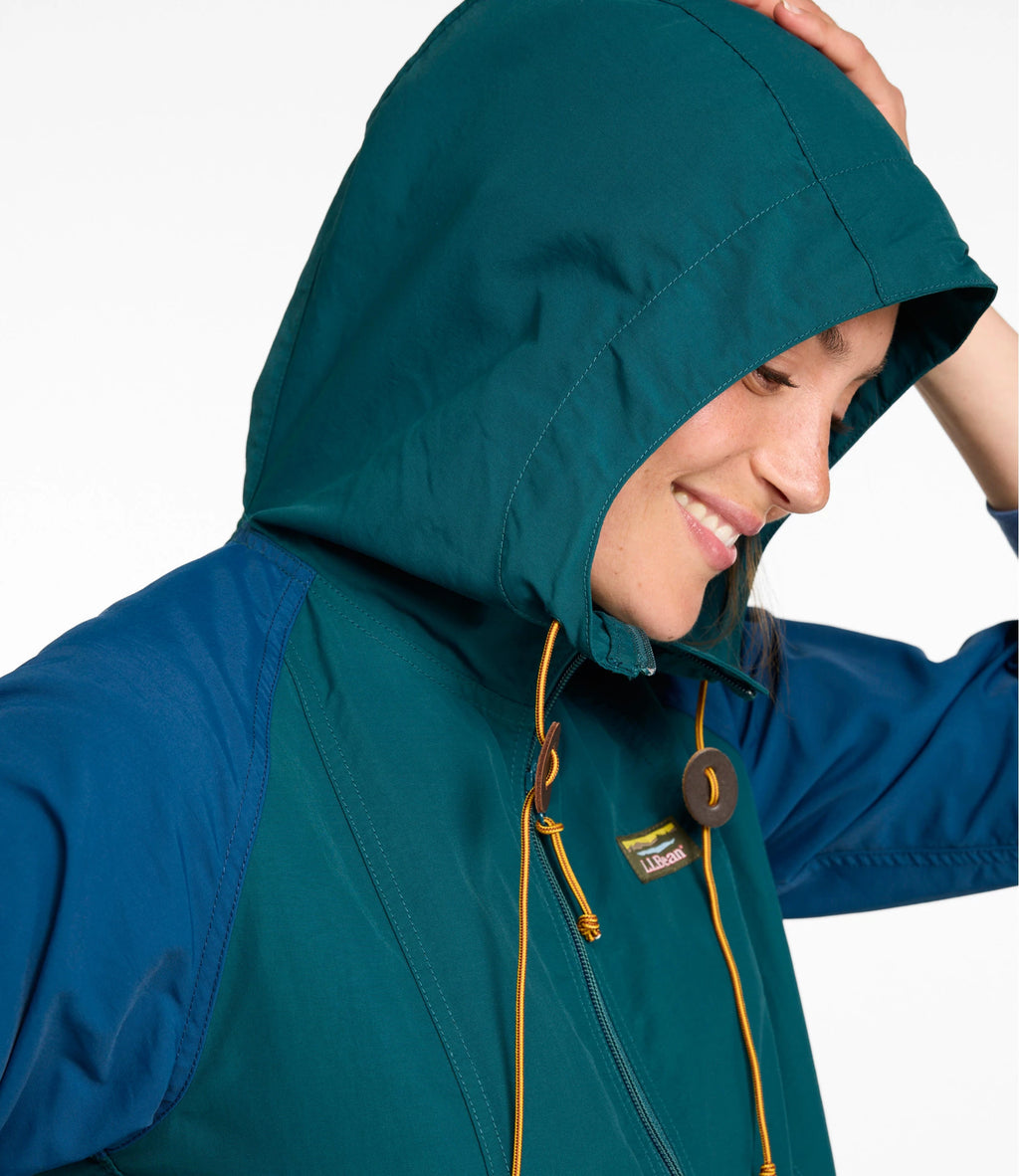 Women's Hooded Windbreaker Jacket - Green