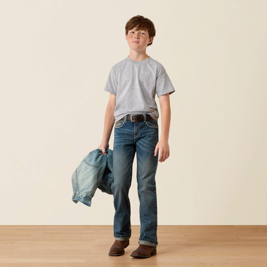 Boys' Relaxed Boot Cut Jeans - Blue