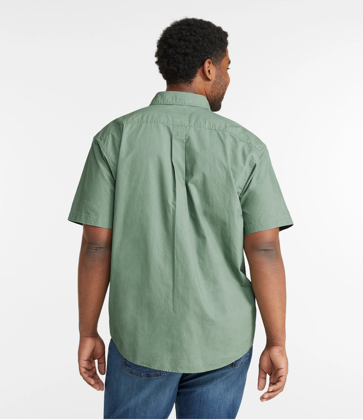 Men's Short Sleeve Canvas Shirt - Green