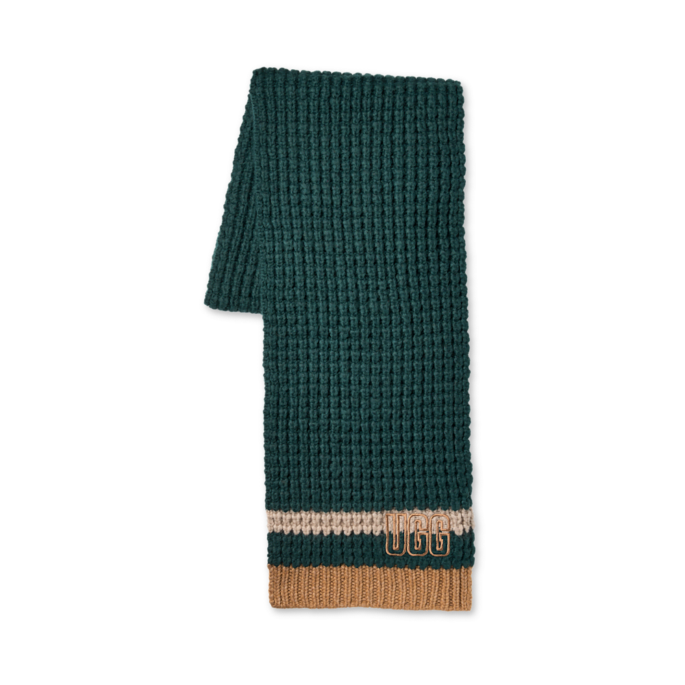 Men's Waffle Knit Stripe Scarf - Multi